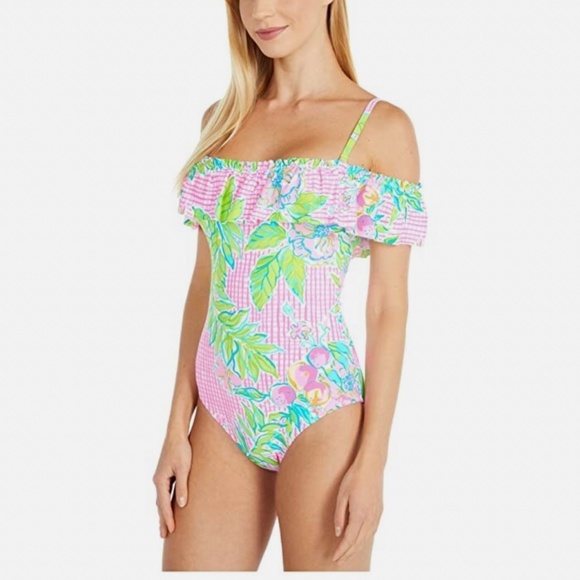 Lilly Pulitzer "One piece swim suit Lilly Pulitzer in Don't Stop BeLeafing" - Picture 9 of 10
